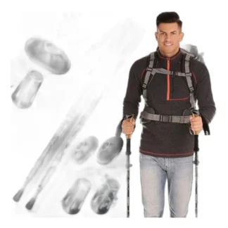 2x KIJKI DO CHODZENIA NORDIC WALKING KIJE REGULOWANE SKŁADANE TREKKINGOWE — zdjęcie 1