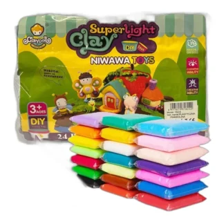 Piankolina ClayDoll Super Light Clay 24 kolory + nożyki, pianka — zdjęcie 1