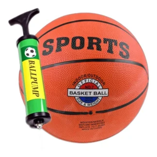 PIŁKA DO GRY W KOSZA KOSZYKÓWKI TRENINGOWA MECZOWA BASKET BALL 7" + POMPKA — zdjęcie 1