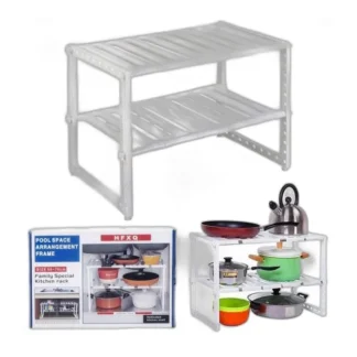 ROZSUWANA REGULOWANA PÓŁKA ORGANIZER DO SZAFY SZAFKI KUCHENNEJ POD ZLEW — zdjęcie 1